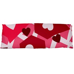 Pink Hearts Pattern Love Shape Body Pillow Case Dakimakura (two Sides) by Bajindul