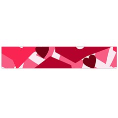 Pink Hearts Pattern Love Shape Large Flano Scarf 