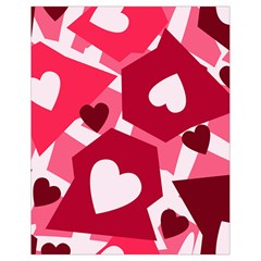 Pink Hearts Pattern Love Shape Drawstring Bag (small) by Bajindul