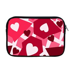 Pink Hearts Pattern Love Shape Apple MacBook Pro 17  Zipper Case