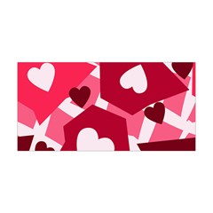 Pink Hearts Pattern Love Shape Yoga Headband