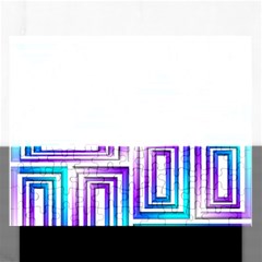 Geometric Metallic Aqua Purple Rectangular Jigsaw Puzzl by HermanTelo