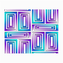 Geometric Metallic Aqua Purple Small Glasses Cloth