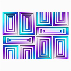 Geometric Metallic Aqua Purple Large Glasses Cloth (2 Sides)