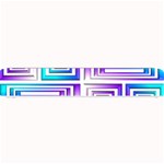 Geometric Metallic Aqua Purple Small Bar Mats 24 x4  Bar Mat