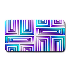 Geometric Metallic Aqua Purple Medium Bar Mats by HermanTelo