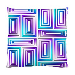 Geometric Metallic Aqua Purple Standard Cushion Case (two Sides) by HermanTelo