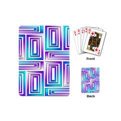 Geometric Metallic Aqua Purple Playing Cards Single Design (mini) by HermanTelo