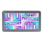 Geometric Metallic Aqua Purple Memory Card Reader (Mini) Front