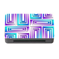 Geometric Metallic Aqua Purple Memory Card Reader With Cf