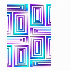 Geometric Metallic Aqua Purple Small Garden Flag (two Sides)