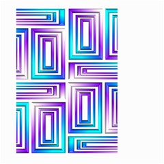 Geometric Metallic Aqua Purple Large Garden Flag (two Sides)