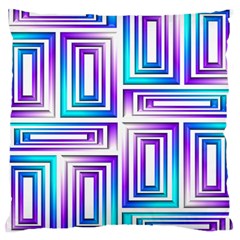 Geometric Metallic Aqua Purple Large Cushion Case (one Side)