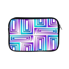 Geometric Metallic Aqua Purple Apple Ipad Mini Zipper Cases