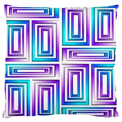 Geometric Metallic Aqua Purple Standard Flano Cushion Case (two Sides)