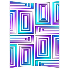 Geometric Metallic Aqua Purple Back Support Cushion by HermanTelo