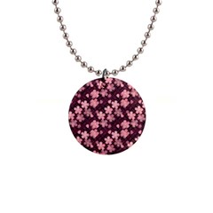 Cherry Blossoms Japanese 1  Button Necklace