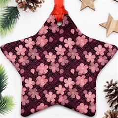 Cherry Blossoms Japanese Star Ornament (two Sides)