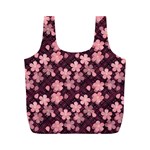 Cherry Blossoms Japanese Full Print Recycle Bag (M) Front