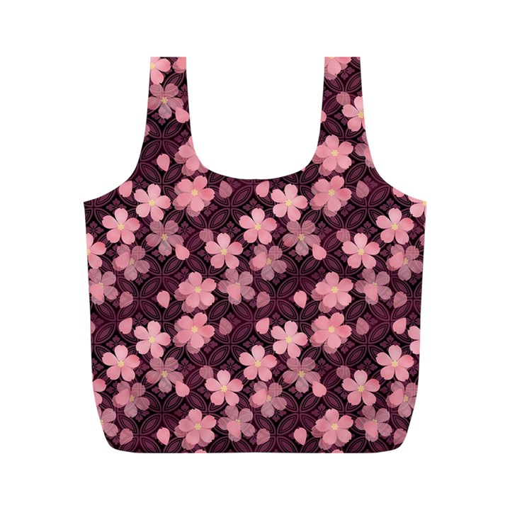 Cherry Blossoms Japanese Full Print Recycle Bag (M)