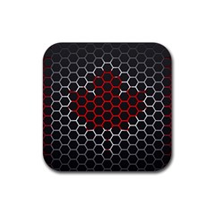 Canada Flag Hexagon Rubber Coaster (square) 