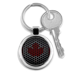 Canada Flag Hexagon Key Chain (round) by HermanTelo