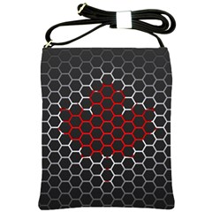 Canada Flag Hexagon Shoulder Sling Bag by HermanTelo