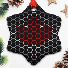 Canada Flag Hexagon Snowflake Ornament (two Sides) by HermanTelo