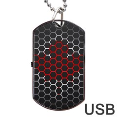 Canada Flag Hexagon Dog Tag Usb Flash (one Side)