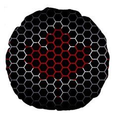 Canada Flag Hexagon Large 18  Premium Round Cushions