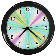 Background Burst Abstract Color Wall Clock (black) by HermanTelo