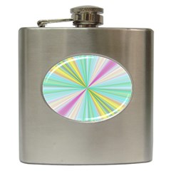 Background Burst Abstract Color Hip Flask (6 Oz)