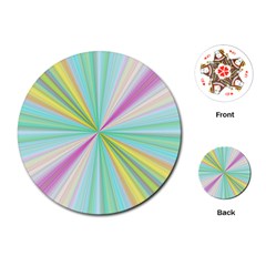 Background Burst Abstract Color Playing Cards Single Design (round)