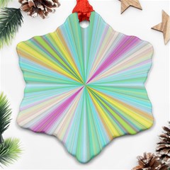 Background Burst Abstract Color Snowflake Ornament (two Sides)