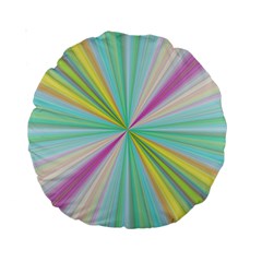 Background Burst Abstract Color Standard 15  Premium Round Cushions