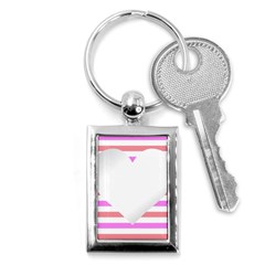 Love Heart Valentine S Day Key Chain (rectangle) by HermanTelo