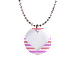 Love Heart Valentine S Day 1  Button Necklace