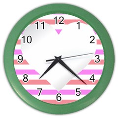 Love Heart Valentine S Day Color Wall Clock