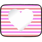 Love Heart Valentine S Day Fleece Blanket (Mini) 35 x27  Blanket