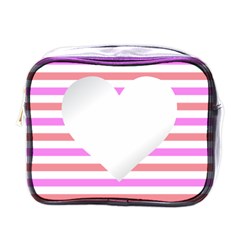 Love Heart Valentine S Day Mini Toiletries Bag (one Side) by HermanTelo