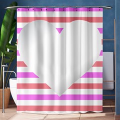 Love Heart Valentine S Day Shower Curtain 60  X 72  (medium)  by HermanTelo