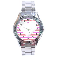 Love Heart Valentine S Day Stainless Steel Analogue Watch