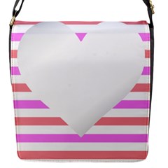 Love Heart Valentine S Day Flap Closure Messenger Bag (s)