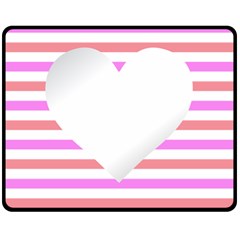 Love Heart Valentine S Day Double Sided Fleece Blanket (medium)  by HermanTelo