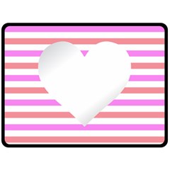 Love Heart Valentine S Day Double Sided Fleece Blanket (large) 