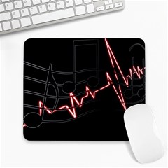 Music Wallpaper Heartbeat Melody Large Mousepads