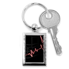 Music Wallpaper Heartbeat Melody Key Chain (Rectangle)