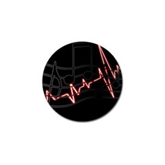 Music Wallpaper Heartbeat Melody Golf Ball Marker