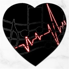 Music Wallpaper Heartbeat Melody Jigsaw Puzzle (Heart)