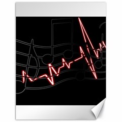 Music Wallpaper Heartbeat Melody Canvas 18  x 24 